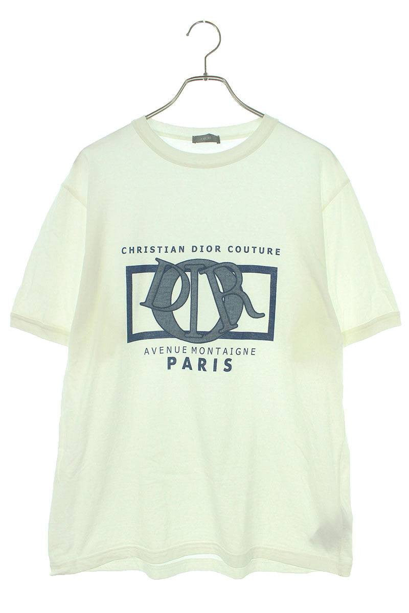 DIOR 24SS White Charm Logo Cotton Tee Size M
