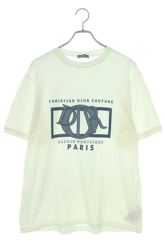 DIOR 24SS White Charm Logo Cotton Tee Size M