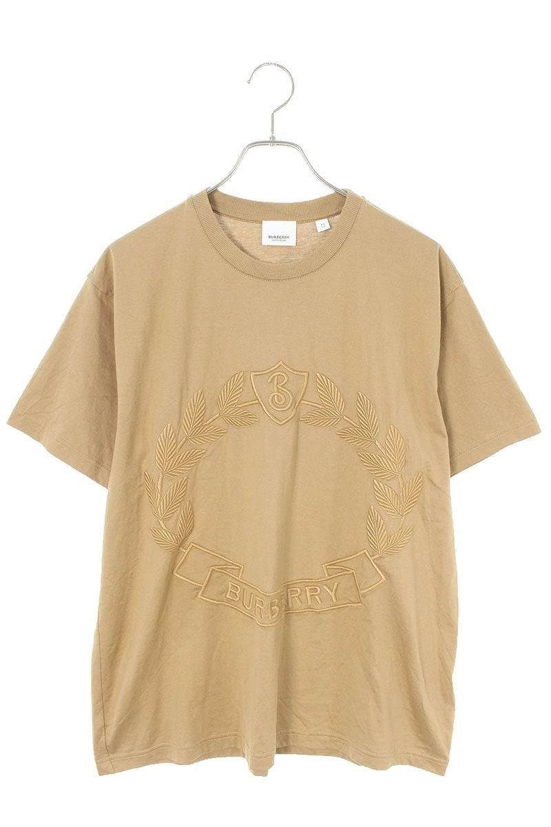 Burberry Brown Embroidered Logo Cotton Tee Size XS