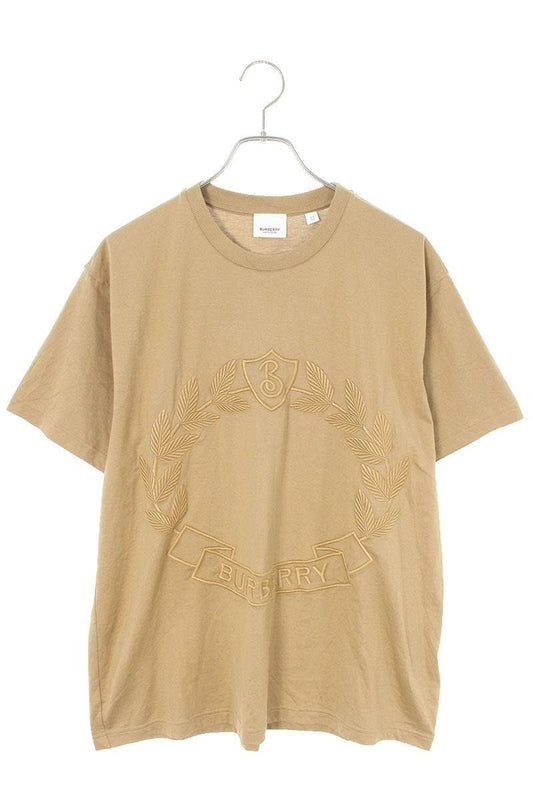 Burberry Brown Embroidered Logo Cotton Tee Size XS