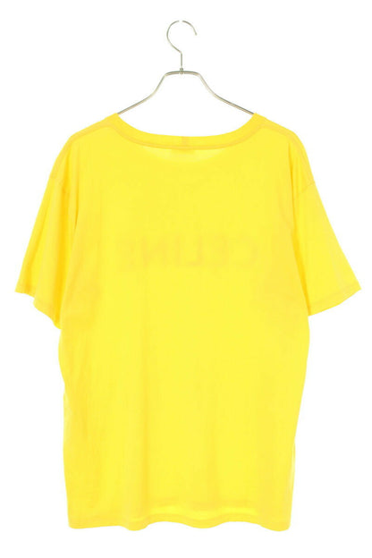 CELINE by Hedi Slimane Yellow Logo Print Loose Fit Size S