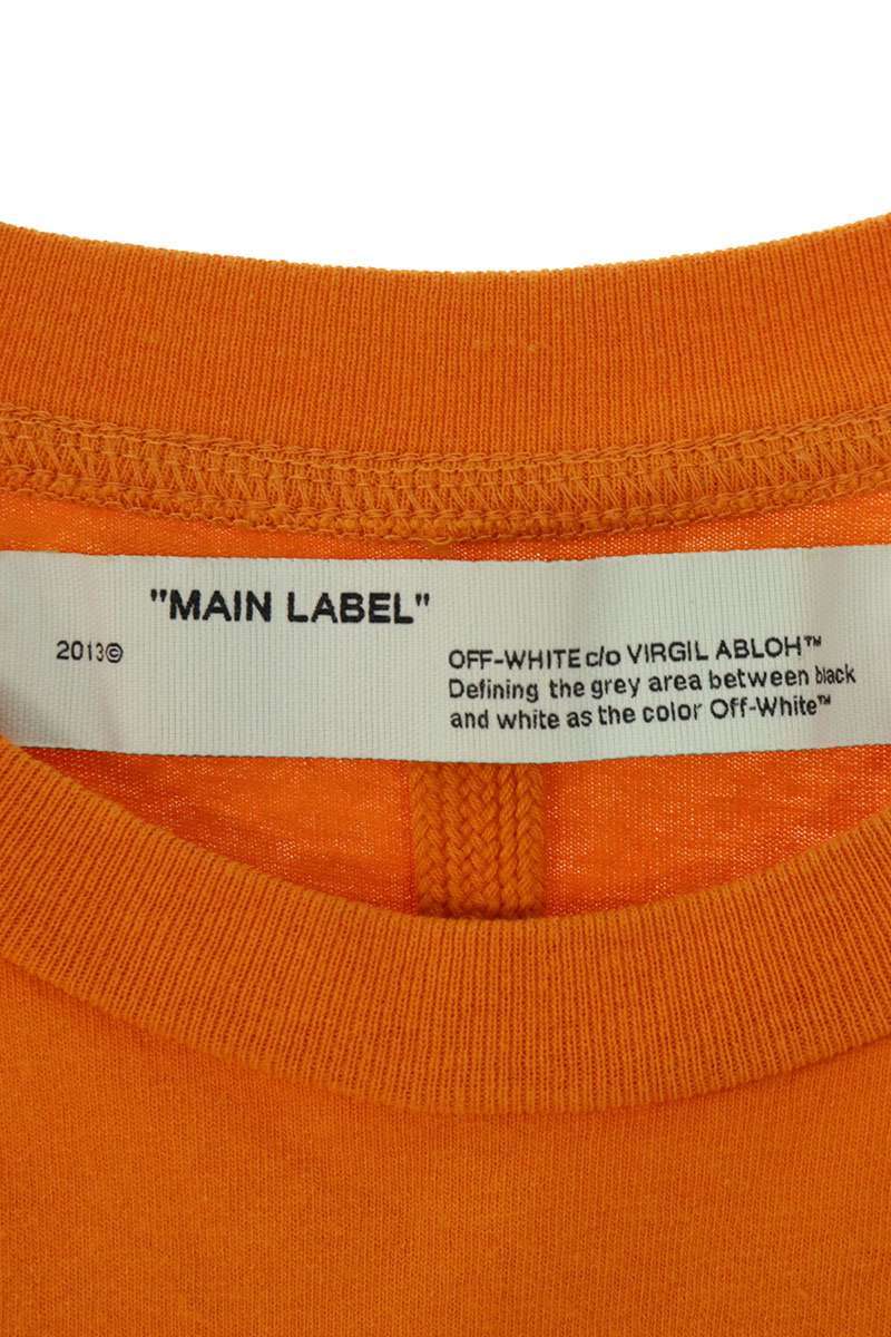 OFF-WHITE 20SS Back Arrow Spray Print T-Shirt Orange Size L
