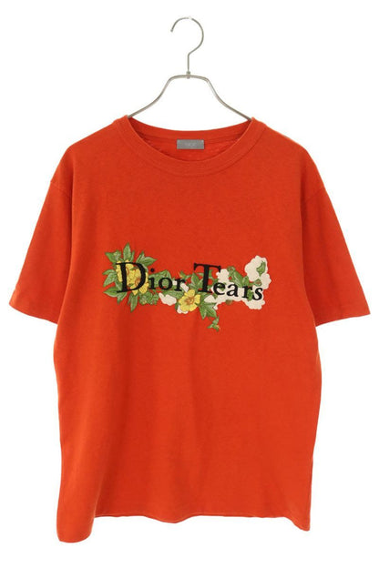 DIOR x DENIM TEARS 23AW Red Embroidered Logo Tee Size S