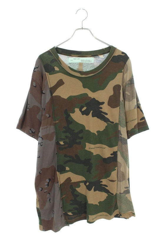 OFF-WHITE 18AW Patchwork Camo Back Arrow T-Shirt Size XXL