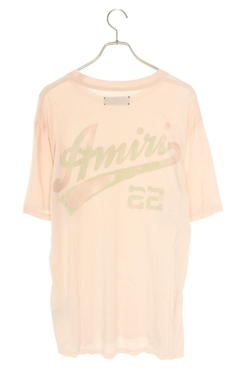 Amiri MRSCJ3 Logo Print T-Shirt Pink Size M