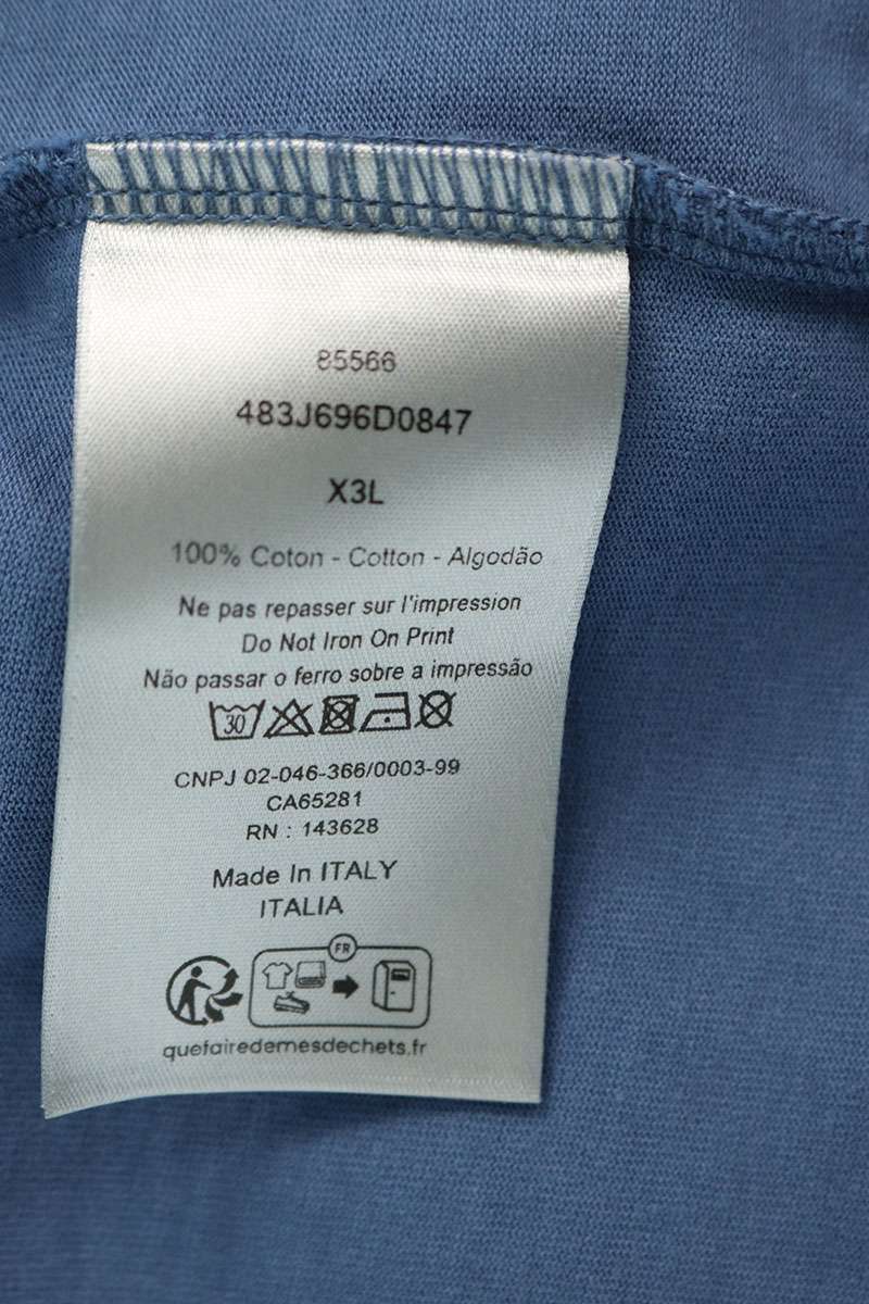 DIOR 24AW Dior Italic Blue Logo Relaxed Fit Tee Size X3L