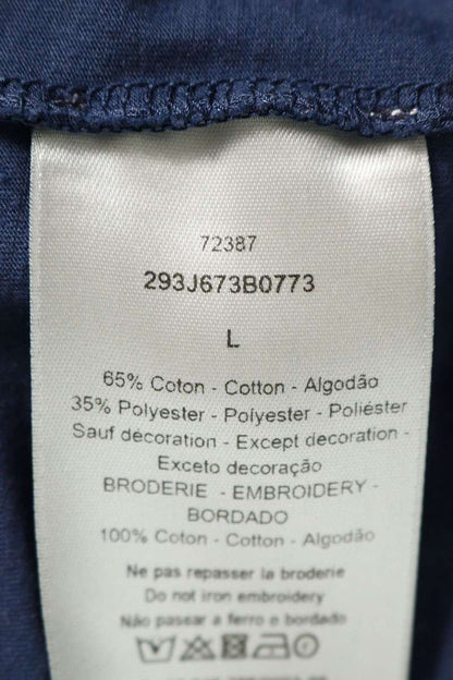 DIOR Logo Embroidered T-Shirt Navy Size L