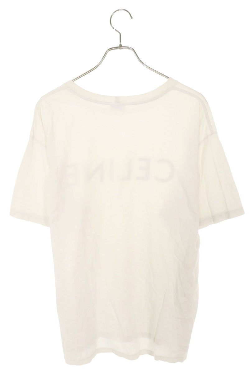 CELINE Loose Fit Logo Print T-Shirt White Size M