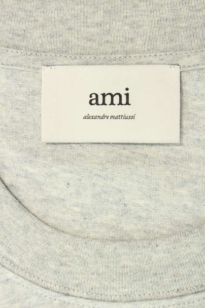 AMI Alexandre Mattiussi 25SS Heart A Long Sleeve Tee Gray Size XXL
