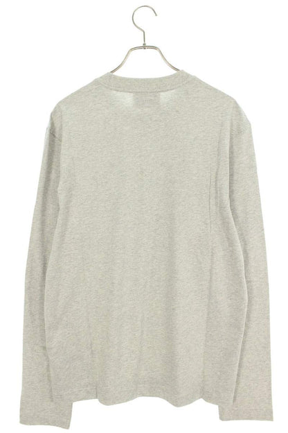 AMI 25SS Embroidered Long Sleeve T-Shirt Gray Size XXL