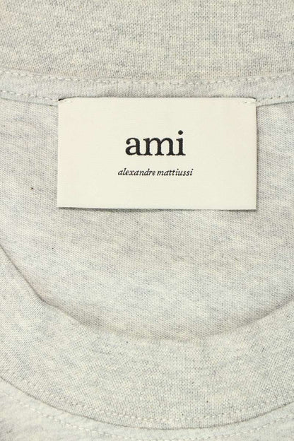 AMI 25SS Embroidered Long Sleeve T-Shirt Gray Size XXL