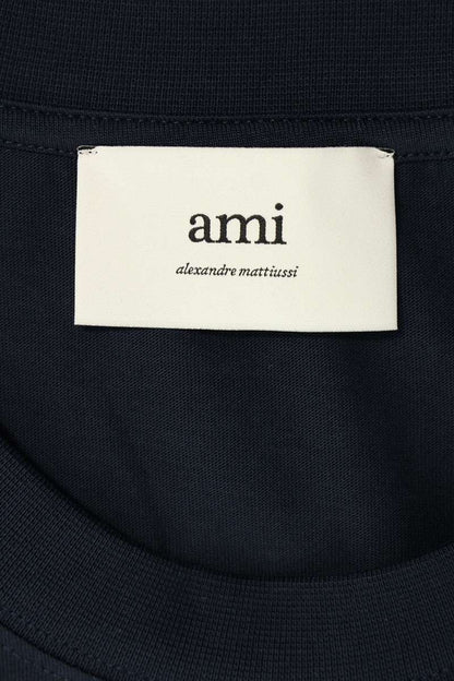 AMI 25SS Embroidered Long Sleeve T-Shirt Blue Size XXL