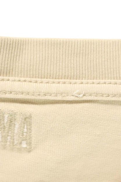 AMI Logo Embroidered T-Shirt Beige Size XL
