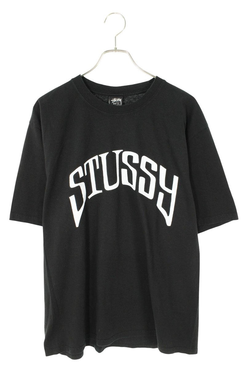 STUSSY 25SS ARCHED PIGMENT DYED TEE Black Size L