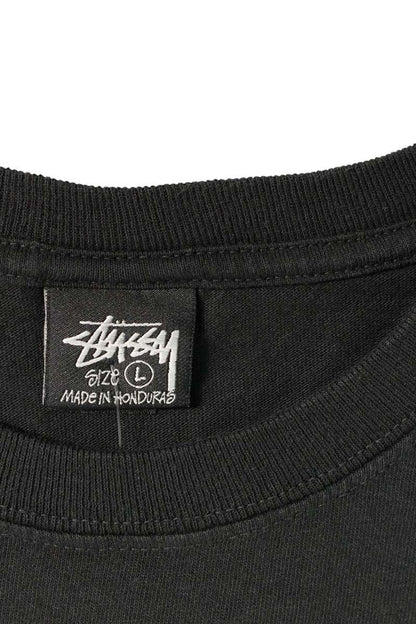 STUSSY 25SS ARCHED PIGMENT DYED TEE Black Size L