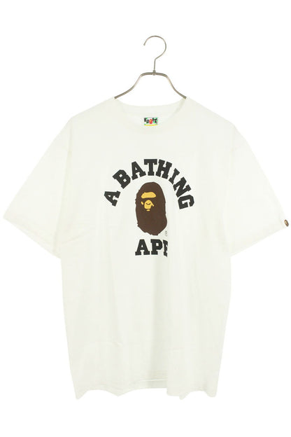 Bape Logo College T-Shirt White Size L