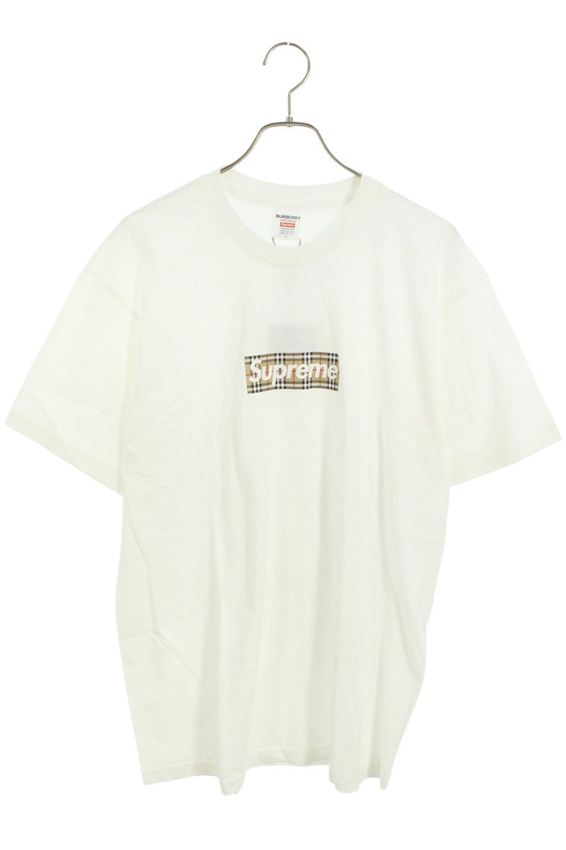 SUPREME 22SS Burberry Box Logo Tee White Size L
