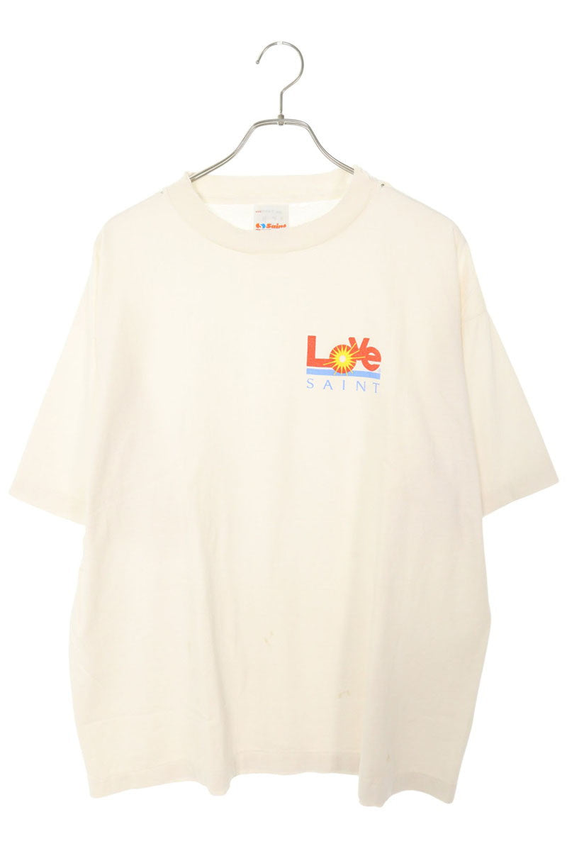 SAINT MICHAEL 25SS LOVE Print T-Shirt White Size XL