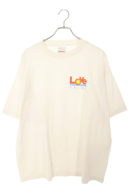 SAINT MICHAEL 25SS LOVE Print T-Shirt White Size XL