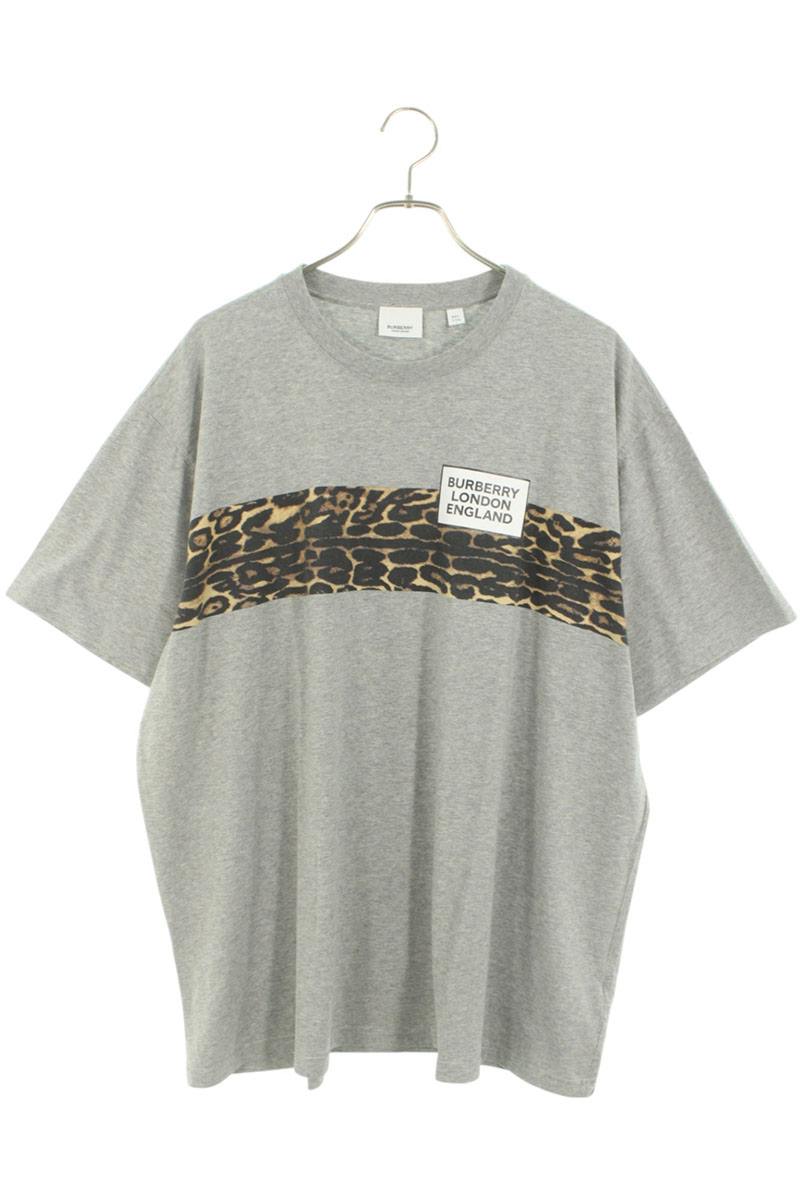 Burberry Animal Print Cotton Tee Gray Size XXL