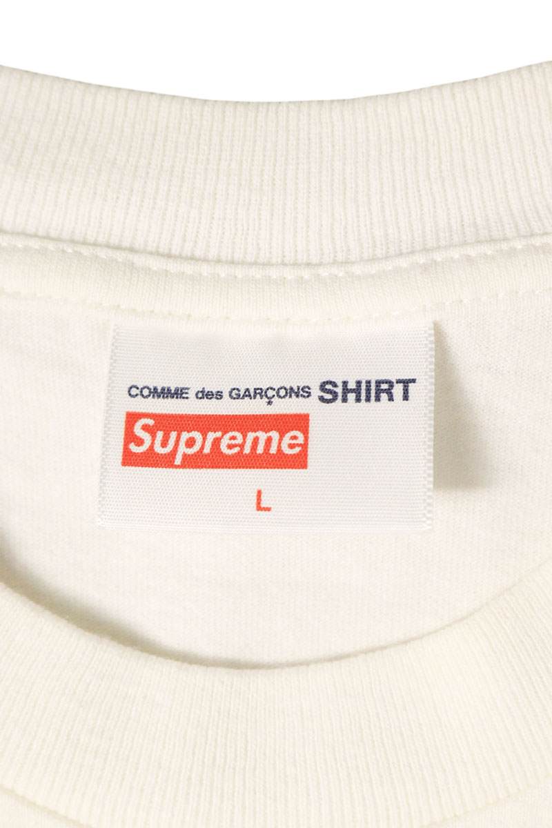SUPREME 18AW CDG Split Box Logo Tee White Size L