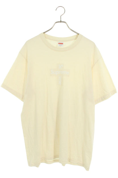 SUPREME Cross Box Logo Tee Beige Size L