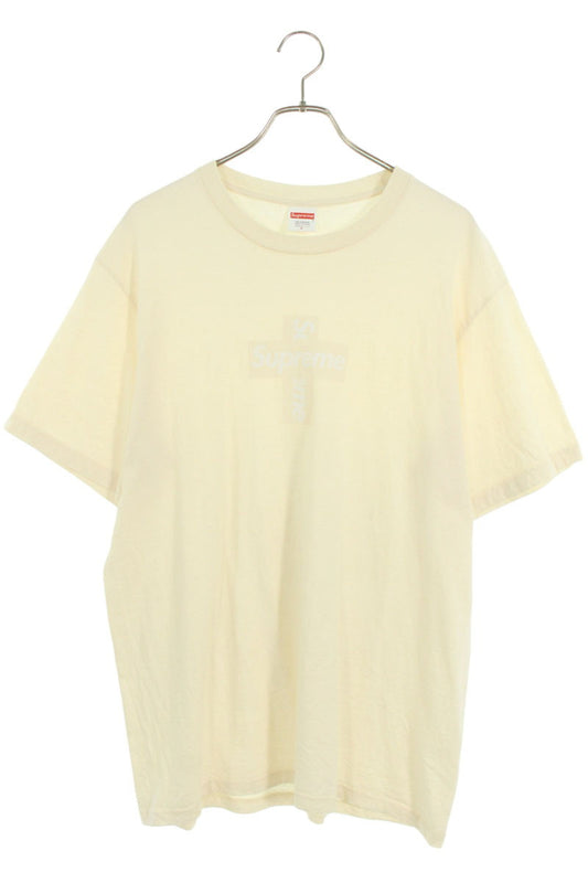 SUPREME Cross Box Logo Tee Beige Size L