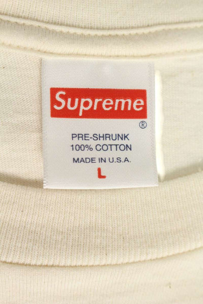 SUPREME Cross Box Logo Tee Beige Size L