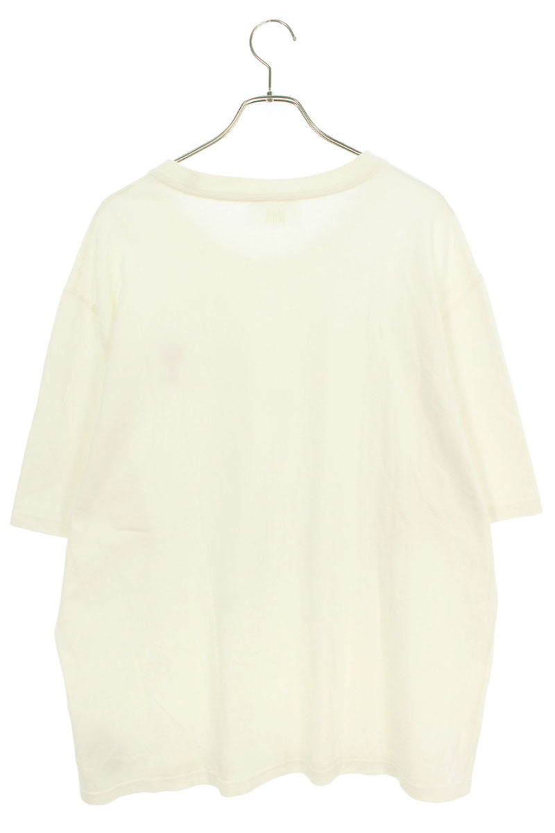 AMI Logo Embroidered T-Shirt White Size XXL