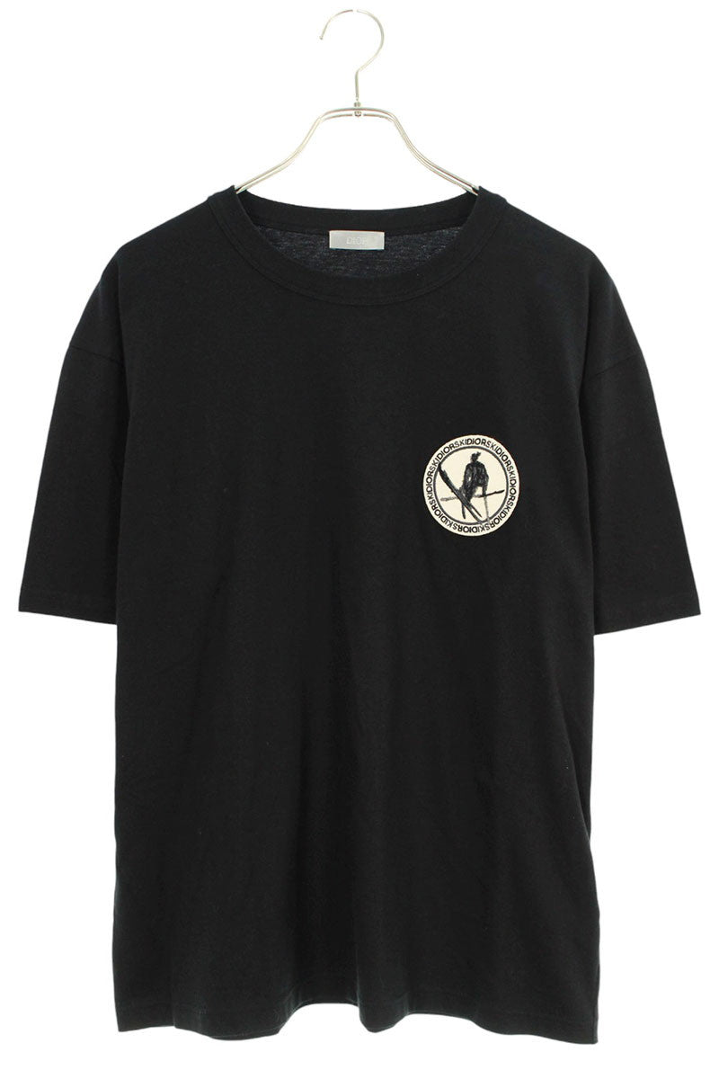 DIOR Front Patch Cotton Tee Black Size S