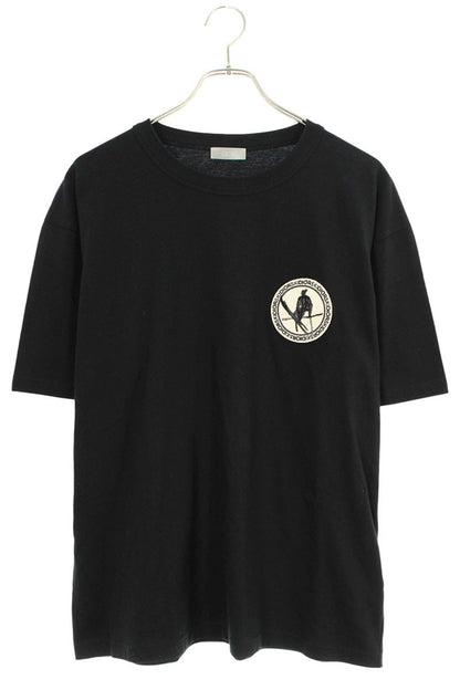 DIOR Front Patch Cotton Tee Black Size S