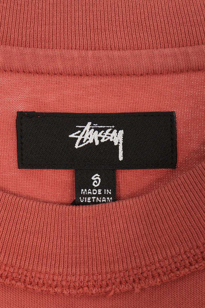 STUSSY Logo Print Cotton Tee Red Size S