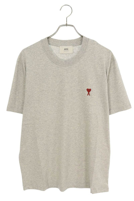 AMI Embroidered T-Shirt Gray Size XL