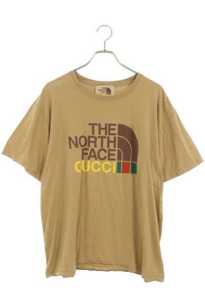 GUCCI x The North Face 21AW Front Logo Tee Beige Size L