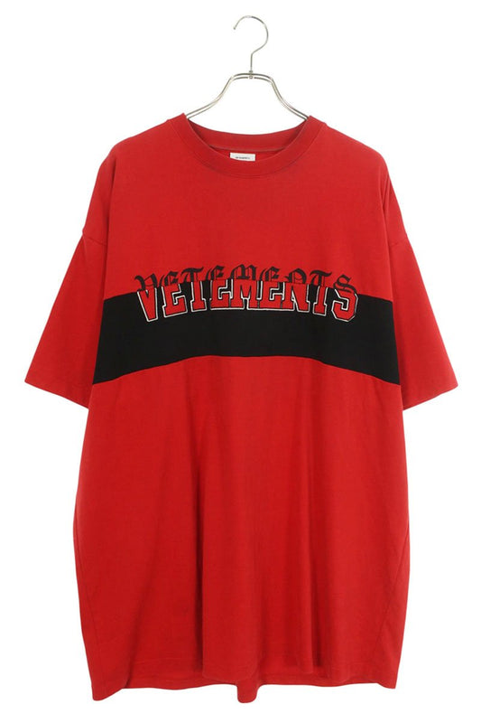Vetements Logo T-Shirt Red x Black Size L