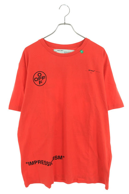 OFF-WHITE 19SS Stencil Back Arrow Print T-Shirt Multi Size S