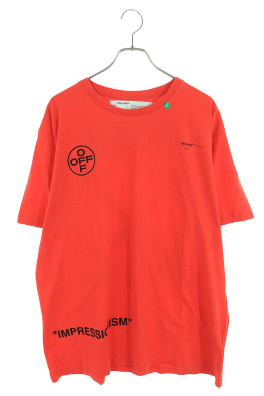 OFF-WHITE 19SS Stencil Back Arrow Print T-Shirt Multi Size S