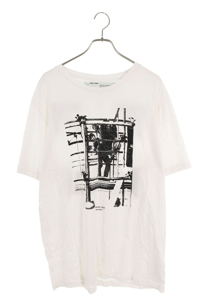OFF-WHITE 19AW Print T-Shirt White/Black Size XL