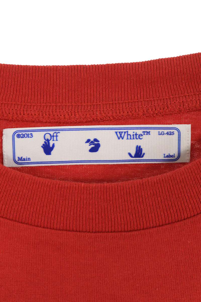 OFF-WHITE 20AW Back Arrow Print T-Shirt Red Size XS