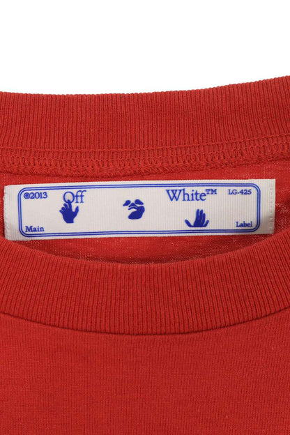 OFF-WHITE 20AW Back Arrow Print T-Shirt Red Size XS