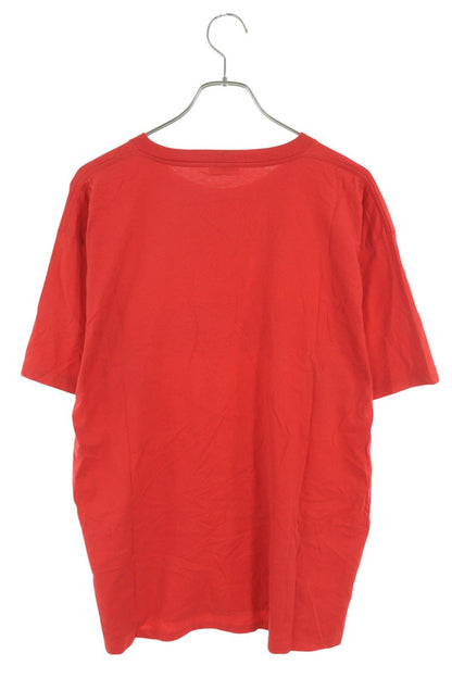 CELINE STRANGE Print Cotton Tee Red Size M