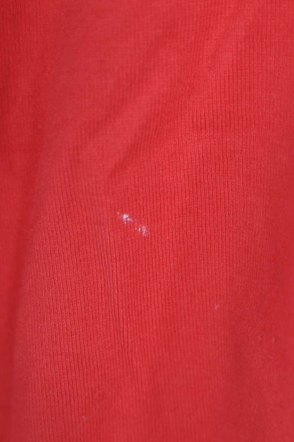 CELINE STRANGE Print Cotton Tee Red Size M