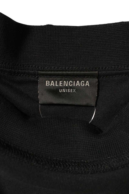 BALENCIAGA Logo Embroidered Destroyed Inside Out Tee Size M