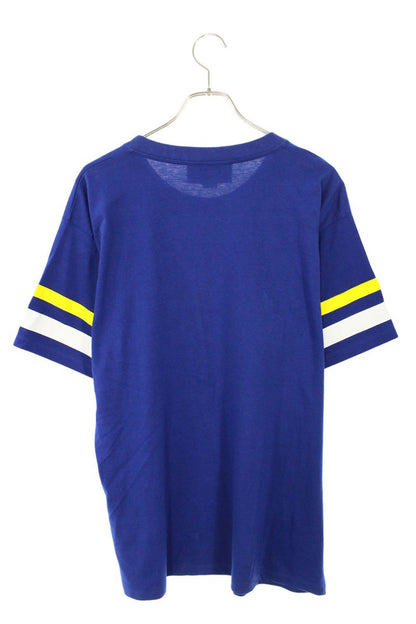 GUCCI XJFFU GG Logo Print T-shirt Blue Cotton Size S