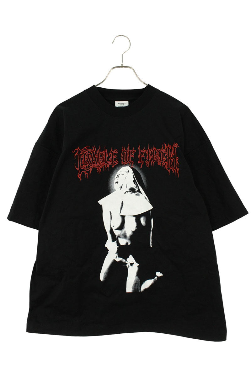 VETEMENTS 25AW CofIconicNunMetalizedT Black Size S