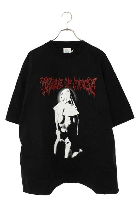VETEMENTS 25AW CofIconicNunMetalizedT Black Size M