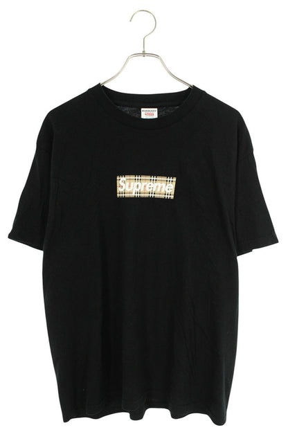 SUPREME 22SS Burberry Box Logo Tee Black Size M