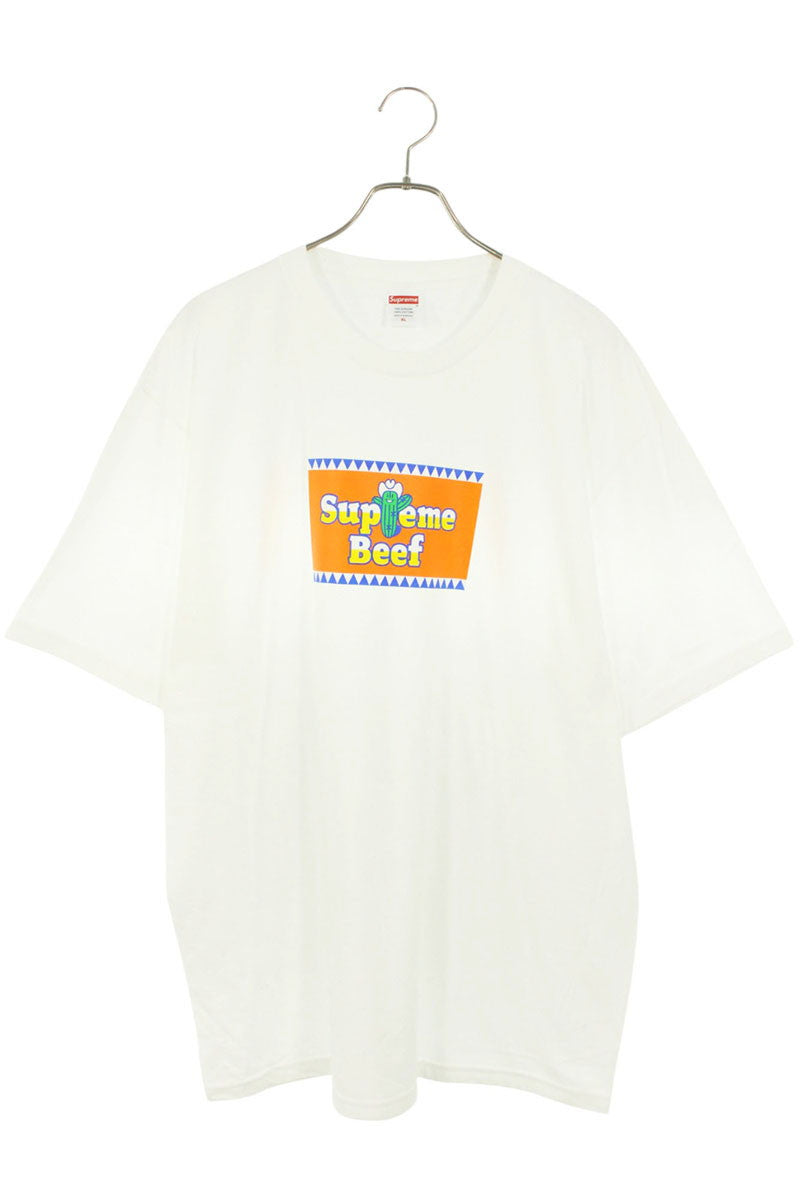 SUPREME 25SS Beef Tee White Cotton Top Size XL