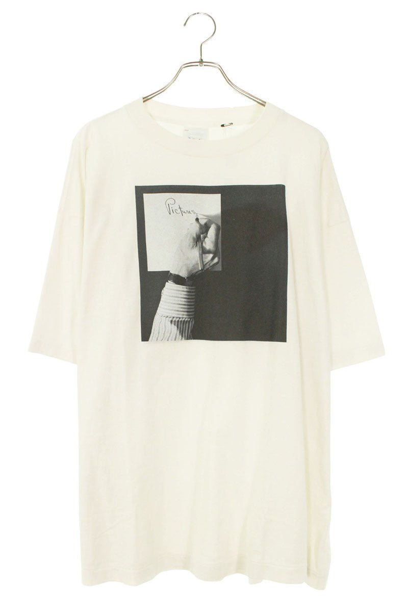 SAINT MICHAEL 25SS Vintage Print T-Shirt White Size XXL
