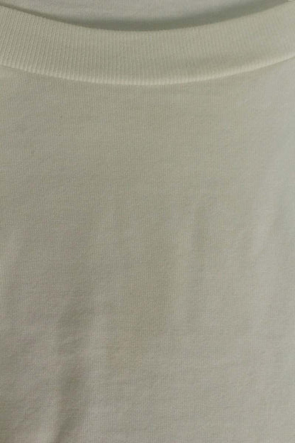 CELINE Gothic Logo Print T-shirt White Cotton Size XL